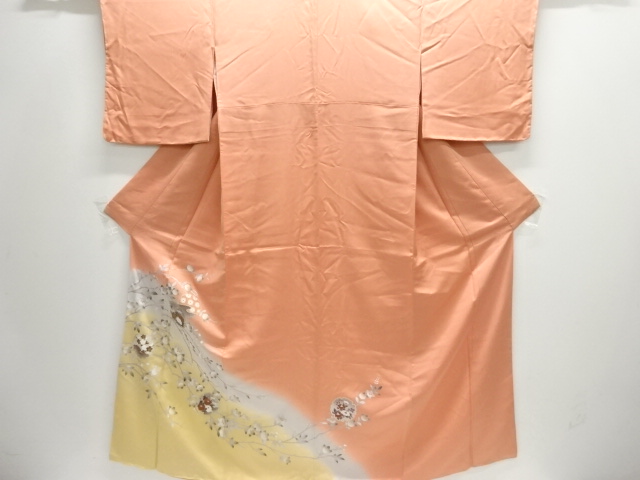 JAPANESE KIMONO / HOMONGI / UNUSED / PEONY